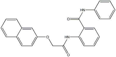 2-{[2-(2-naphthyloxy)acetyl]amino}-N-phenylbenzamide 구조식 이미지