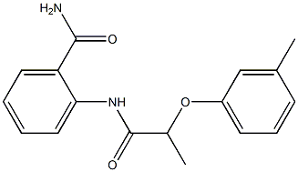 2-{[2-(3-methylphenoxy)propanoyl]amino}benzamide Structure