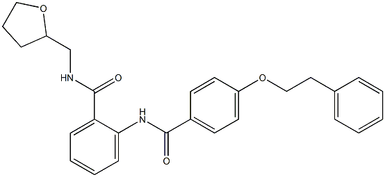 2-{[4-(phenethyloxy)benzoyl]amino}-N-(tetrahydro-2-furanylmethyl)benzamide 구조식 이미지