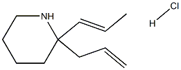 2-allyl-2-[(1E)-prop-1-enyl]piperidine hydrochloride Structure