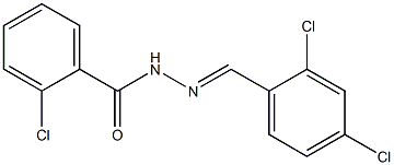 2-chloro-N'-[(E)-(2,4-dichlorophenyl)methylidene]benzohydrazide Structure
