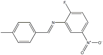 N-(2-fluoro-5-nitrophenyl)-N-[(E)-(4-methylphenyl)methylidene]amine Structure