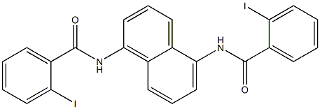 2-iodo-N-{5-[(2-iodobenzoyl)amino]-1-naphthyl}benzamide Structure