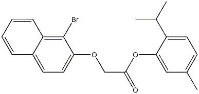 2-isopropyl-5-methylphenyl 2-[(1-bromo-2-naphthyl)oxy]acetate Structure