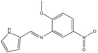 N-(2-methoxy-5-nitrophenyl)-N-[(E)-1H-pyrrol-2-ylmethylidene]amine 구조식 이미지