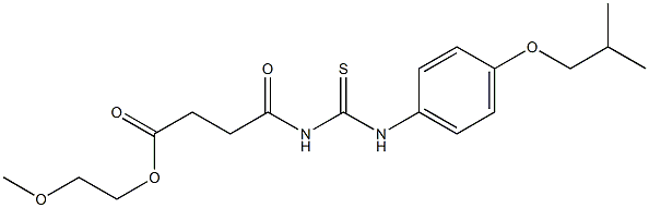 2-methoxyethyl 4-{[(4-isobutoxyanilino)carbothioyl]amino}-4-oxobutanoate 구조식 이미지