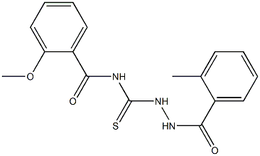 2-methoxy-N-{[2-(2-methylbenzoyl)hydrazino]carbothioyl}benzamide 구조식 이미지