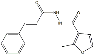 2-methyl-N'-[(E)-3-phenyl-2-propenoyl]-3-furohydrazide 구조식 이미지