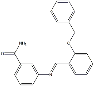 3-({(E)-[2-(benzyloxy)phenyl]methylidene}amino)benzamide Structure