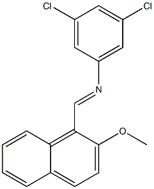 3,5-dichloro-N-[(E)-(2-methoxy-1-naphthyl)methylidene]aniline 구조식 이미지