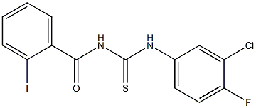 N-(3-chloro-4-fluorophenyl)-N'-(2-iodobenzoyl)thiourea 구조식 이미지