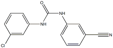 N-(3-chlorophenyl)-N'-(3-cyanophenyl)urea 구조식 이미지