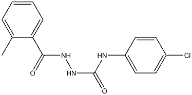 N-(4-chlorophenyl)-2-(2-methylbenzoyl)-1-hydrazinecarboxamide Structure