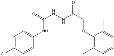 N-(4-chlorophenyl)-2-[2-(2,6-dimethylphenoxy)acetyl]-1-hydrazinecarboxamide 구조식 이미지