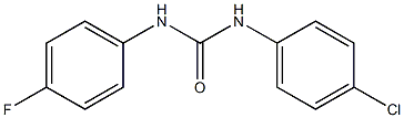 N-(4-chlorophenyl)-N'-(4-fluorophenyl)urea 구조식 이미지