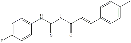 N-(4-fluorophenyl)-N'-[(E)-3-(4-methylphenyl)-2-propenoyl]thiourea 구조식 이미지