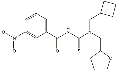 N-(cyclobutylmethyl)-N'-(3-nitrobenzoyl)-N-(tetrahydro-2-furanylmethyl)thiourea Structure