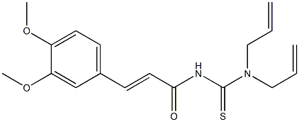 N,N-diallyl-N'-[(E)-3-(3,4-dimethoxyphenyl)-2-propenoyl]thiourea 구조식 이미지