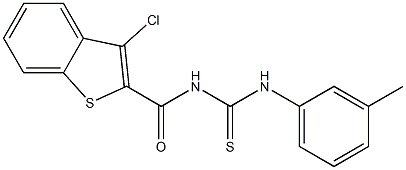 N-[(3-chloro-1-benzothiophen-2-yl)carbonyl]-N'-(3-methylphenyl)thiourea Structure