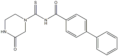 N-[(3-oxo-1-piperazinyl)carbothioyl][1,1'-biphenyl]-4-carboxamide Structure