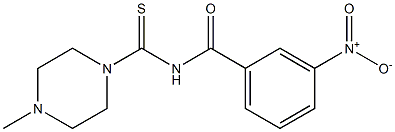 N-[(4-methyl-1-piperazinyl)carbothioyl]-3-nitrobenzamide 구조식 이미지