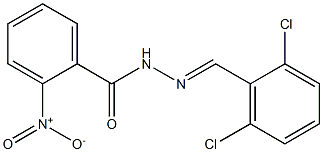 N'-[(E)-(2,6-dichlorophenyl)methylidene]-2-nitrobenzohydrazide 구조식 이미지