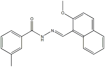 N'-[(E)-(2-methoxy-1-naphthyl)methylidene]-3-methylbenzohydrazide Structure