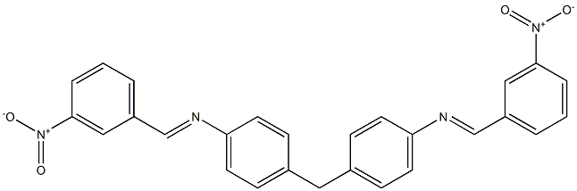 N-[(E)-(3-nitrophenyl)methylidene]-N-[4-(4-{[(E)-(3-nitrophenyl)methylidene]amino}benzyl)phenyl]amine Structure