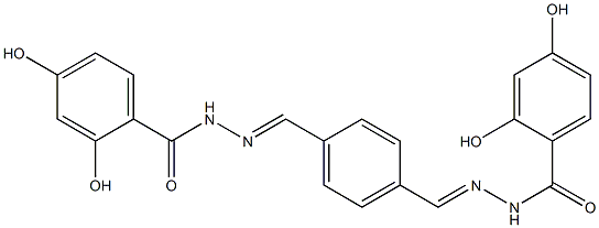 N'-[(E)-(4-{[(E)-2-(2,4-dihydroxybenzoyl)hydrazono]methyl}phenyl)methylidene]-2,4-dihydroxybenzohydrazide Structure