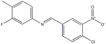 N-[(E)-(4-chloro-3-nitrophenyl)methylidene]-N-(3-fluoro-4-methylphenyl)amine 구조식 이미지