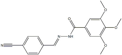 N'-[(E)-(4-cyanophenyl)methylidene]-3,4,5-trimethoxybenzohydrazide 구조식 이미지