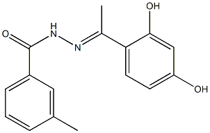 N'-[(E)-1-(2,4-dihydroxyphenyl)ethylidene]-3-methylbenzohydrazide Structure