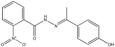 N'-[(E)-1-(4-hydroxyphenyl)ethylidene]-2-nitrobenzohydrazide 구조식 이미지