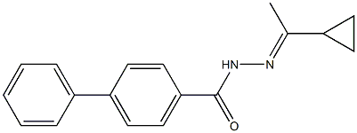 N'-[(E)-1-cyclopropylethylidene][1,1'-biphenyl]-4-carbohydrazide Structure