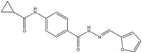 N-[4-({2-[(E)-2-furylmethylidene]hydrazino}carbonyl)phenyl]cyclopropanecarboxamide Structure