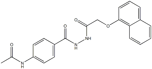 N-[4-({2-[2-(1-naphthyloxy)acetyl]hydrazino}carbonyl)phenyl]acetamide Structure