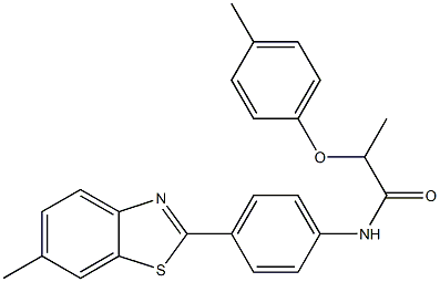 N-[4-(6-methyl-1,3-benzothiazol-2-yl)phenyl]-2-(4-methylphenoxy)propanamide Structure