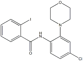 N-[4-chloro-2-(4-morpholinyl)phenyl]-2-iodobenzamide 구조식 이미지