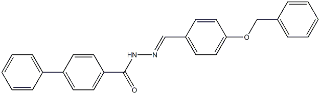 N'-{(E)-[4-(benzyloxy)phenyl]methylidene}[1,1'-biphenyl]-4-carbohydrazide 구조식 이미지
