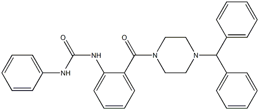 N-{2-[(4-benzhydryl-1-piperazinyl)carbonyl]phenyl}-N'-phenylurea 구조식 이미지