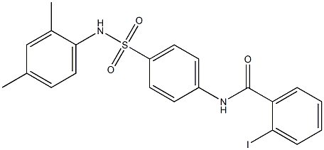 N-{4-[(2,4-dimethylanilino)sulfonyl]phenyl}-2-iodobenzamide 구조식 이미지