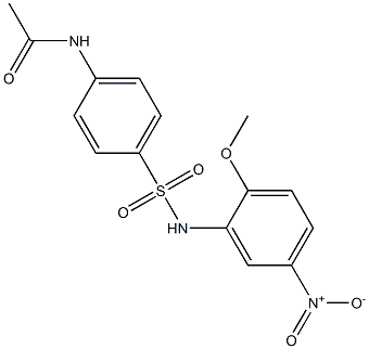 N-{4-[(2-methoxy-5-nitroanilino)sulfonyl]phenyl}acetamide 구조식 이미지