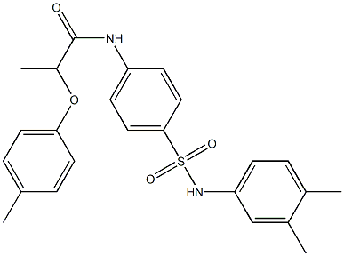 N-{4-[(3,4-dimethylanilino)sulfonyl]phenyl}-2-(4-methylphenoxy)propanamide 구조식 이미지