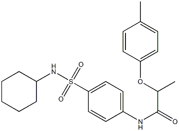 N-{4-[(cyclohexylamino)sulfonyl]phenyl}-2-(4-methylphenoxy)propanamide Structure