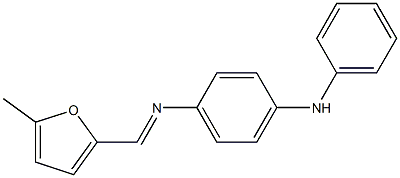 N-(4-anilinophenyl)-N-[(E)-(5-methyl-2-furyl)methylidene]amine Structure