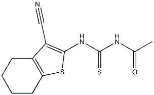 N-acetyl-N'-(3-cyano-4,5,6,7-tetrahydro-1-benzothiophen-2-yl)thiourea 구조식 이미지