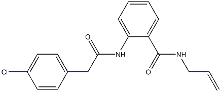 N-allyl-2-{[2-(4-chlorophenyl)acetyl]amino}benzamide 구조식 이미지