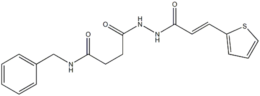 N-benzyl-4-oxo-4-{2-[(E)-3-(2-thienyl)-2-propenoyl]hydrazino}butanamide Structure