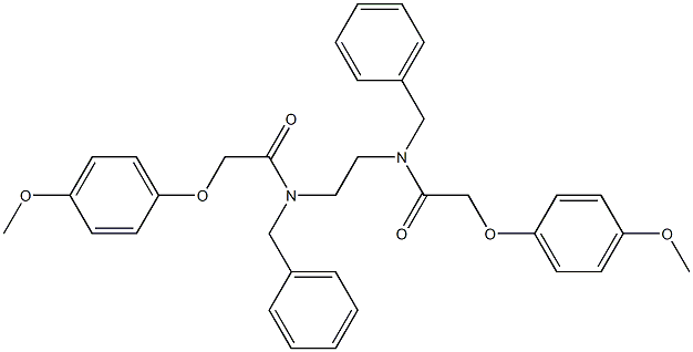 N-benzyl-N-(2-{benzyl[2-(4-methoxyphenoxy)acetyl]amino}ethyl)-2-(4-methoxyphenoxy)acetamide Structure