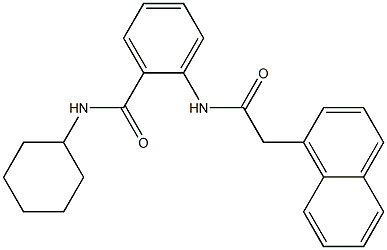 N-cyclohexyl-2-{[2-(1-naphthyl)acetyl]amino}benzamide 구조식 이미지